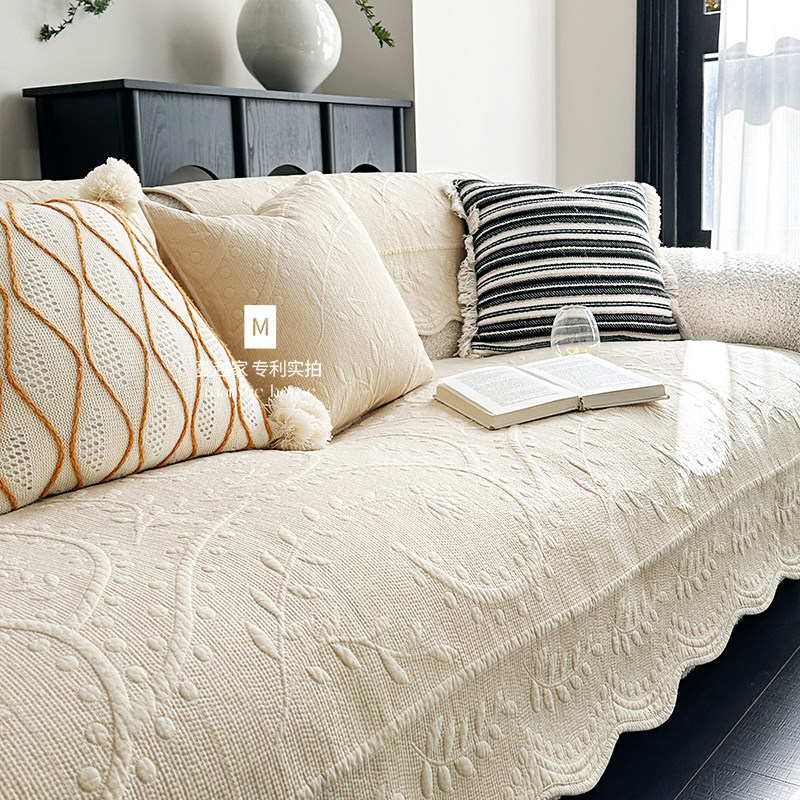 蔓越家 南枝 中古风水洗全棉防滑沙发垫坐垫纯棉靠背巾沙发套罩巾,居家布艺,沙发垫,淘宝优惠券,粉丝福利购,淘宝优惠卷