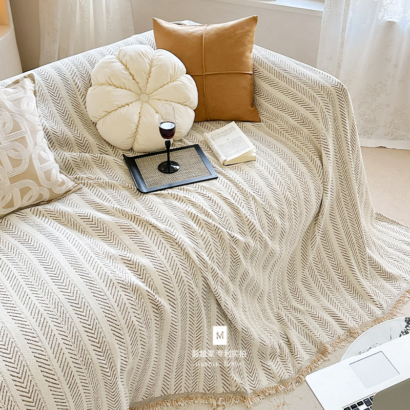 蔓越家 中古斜纹 沙发盖布客厅沙发套罩巾坐垫子沙发巾全包一片式,居家布艺,沙发套,淘宝优惠券,粉丝福利购,淘宝优惠卷