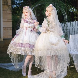 墙叔原创Lolita长袖 纯色华丽款 柏莉娅之春OP. 一字肩 现货掉落