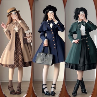 富家外套.外套附赠可拆小披肩.墙叔原创Lolita 墙叔原创