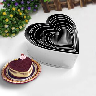 套装不锈钢心形光级爱心蛋糕水果蔬菜切模圆形花边牙级饭团模具