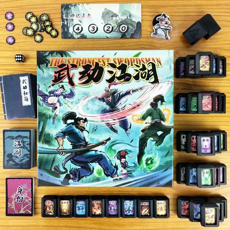 新款国潮武动江湖桌游 中国风武侠对决多人休闲聚会娱乐游戏卡牌