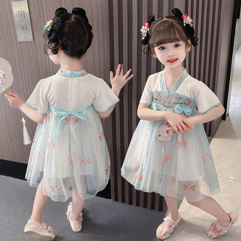 汉服2026新款女童夏今年流行爆款外套韩系风格女装裙子连衣裙唐装