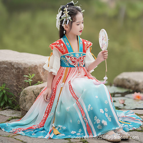 2026新款女童古风汉服连衣裙
