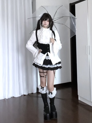 次时代/自制设计感小众甜辣妹荷叶边飞飞袖上衣收腰修身衬衫