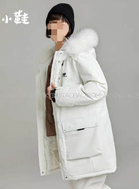 New Balance/NB女冬季中长款运动休闲加厚羽绒服5PC44432-IV/LBL