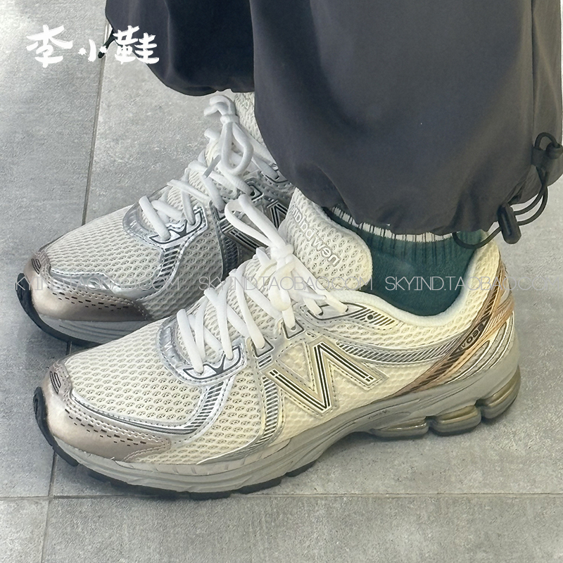 New Balance 860 V2 防滑耐磨透气支撑回弹低帮圆头系带复古跑鞋