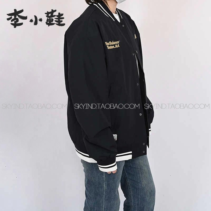 New Balance 2025SS 字母图案单排扣棒球领夹克 AMJ51317,运动服/休闲服装,运动茄克/外套,淘宝优惠券,粉丝福利购,淘宝优惠卷