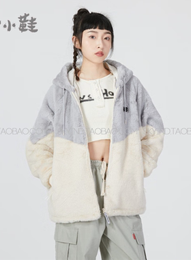 New Balance/NB女士冬休闲连帽保暖外套羊羔绒运动服夹克6DC43142
