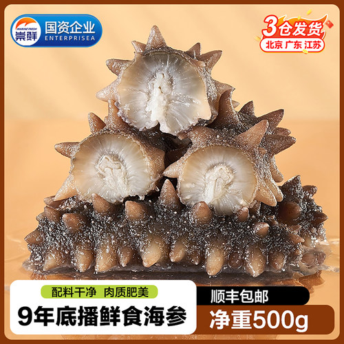 大连鲜食海参7-10头500g送鲍鱼汁