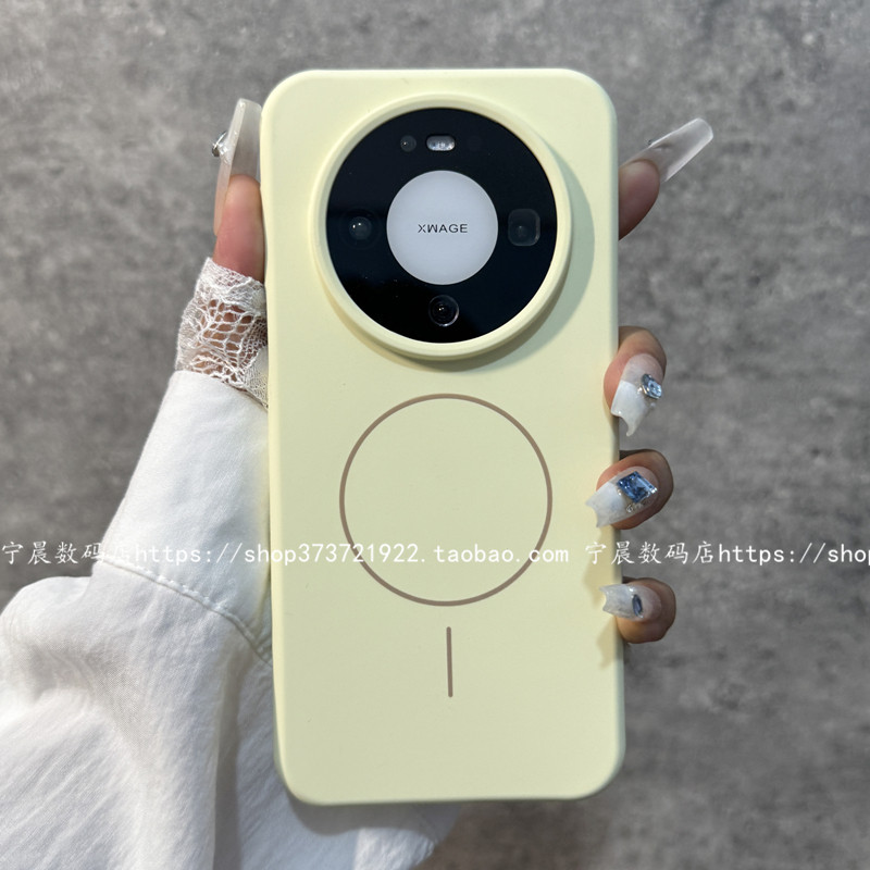 适用华为mate90液态硅胶mate90pro无极mate90promax磁吸手机壳全包保护套百搭纯色亲肤手感时尚复古