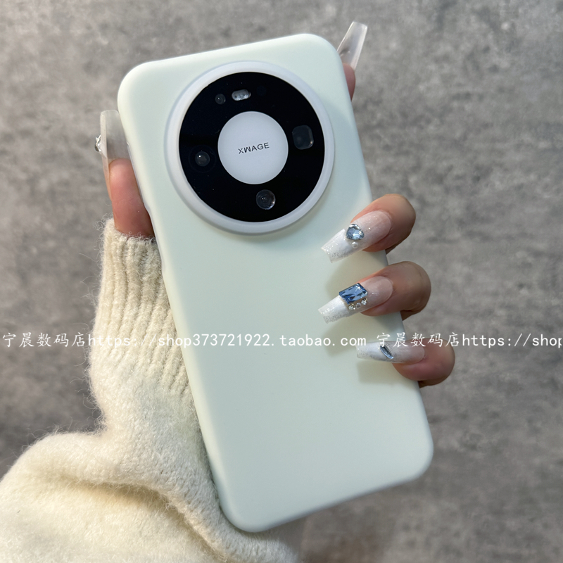 适用mate80手机壳华为mate80pro液态硅胶mate80promax果冻全包保护套冷淡风莫迪兰色马卡龙韩国