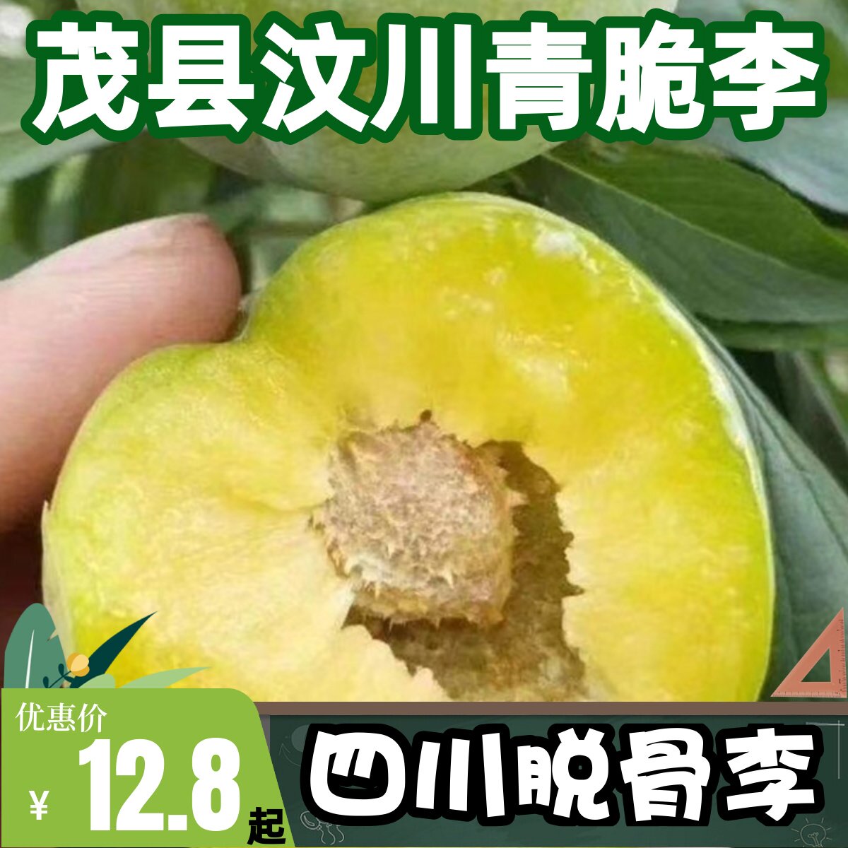 现摘四川青脆李子茂县汶川脱骨李