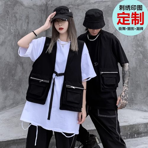 马甲定制logo印图刺绣工作服