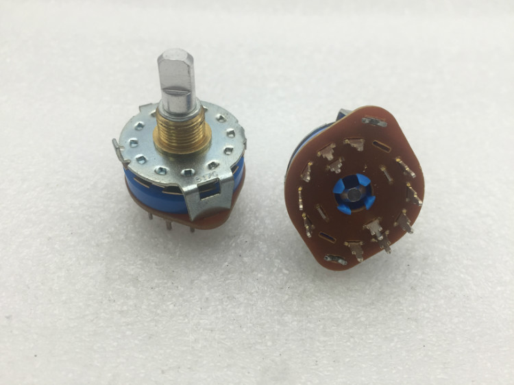 日本ALPS阿尔卑斯SRRM波段开关2刀5档轴长17MM