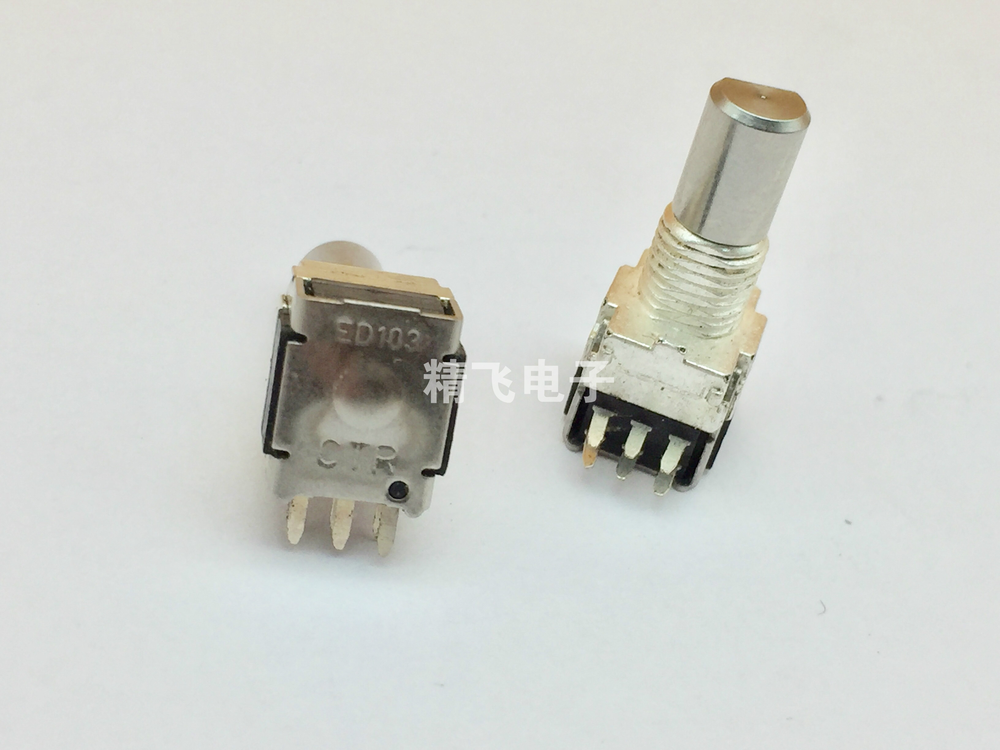 优质RK09型对讲器专用双联电位器15定位10K轴长15MM