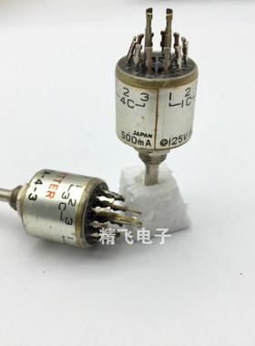 日本KNITTER旋转波段开关SSRA-4-3 4刀3档轴长20MM