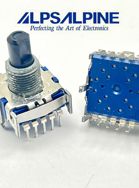 日本ALPS 波段开关2刀5档旋转6下轴长15mm SRBV160803