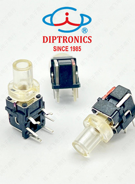 台湾园达DIPTRONICS带按橙色灯TLLA-72BA-R2T-V-A3 6脚按键微动