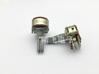 台湾ALPHA艾华RK163双联电位器C50K轴长20MM锯齿