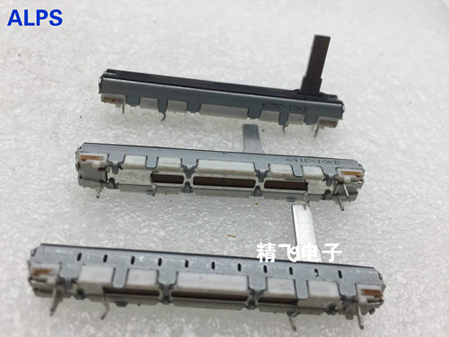 ALPS阿尔卑斯RS45111A900F单联电位器60MM10KB带步进10定位轴长15