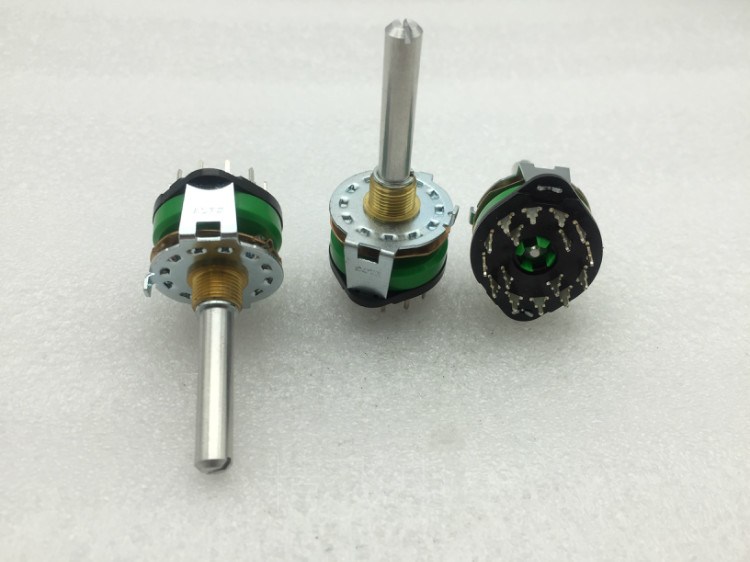 日本ALPS阿尔卑斯SRRM波段开关4刀12档轴长35MM360度转