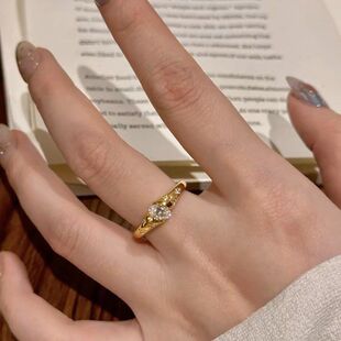 Y行星独特设计高级感小行星戒指女轻奢小众设计简约气质百搭指环