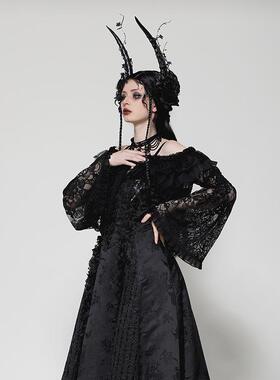 Dark in Love个性原创欧美哥特玫瑰浪漫蕾丝披肩BW157