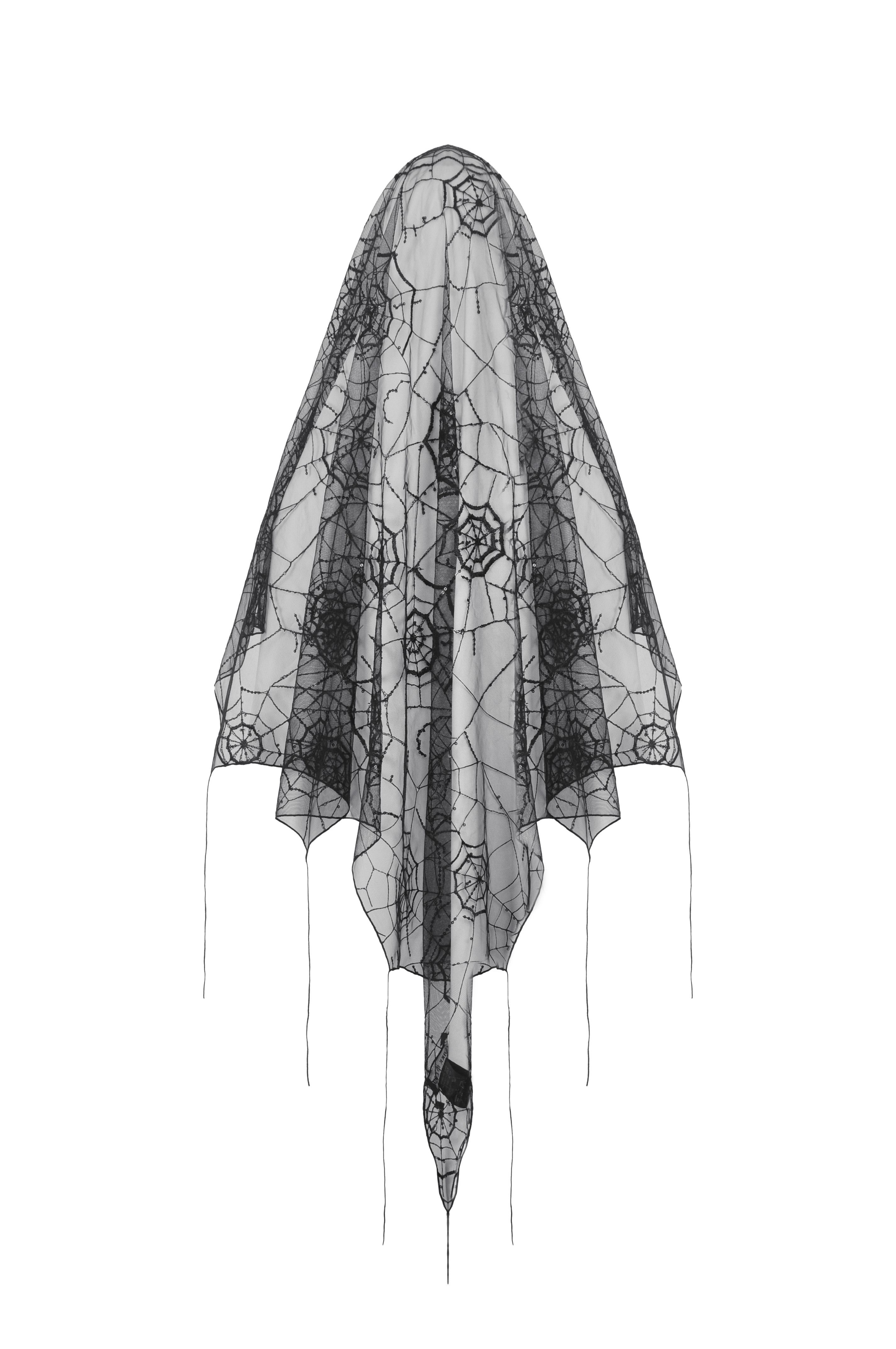 黑色DARKINLOVE蜘蛛网设计头纱