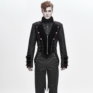 钢铁老爷2021新款哥特风宫廷复古绅士贵族短款夹克外套朋克中世纪