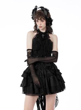 欧美个性原创哥特式碎花蜘蛛黑色领结ACK137