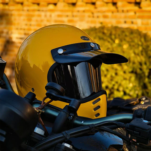 MOTOBABY摩托车复古巡航头盔尖嘴小盔体机车踏板车全盔苍蝇盔美式