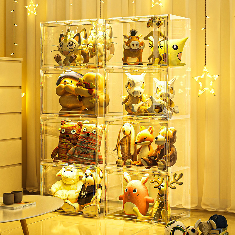 娃娃收纳展示柜儿童毛绒玩具收纳桶公仔布玩偶收纳框透明盒摆放架,收纳整理,脏衣篮,淘宝优惠券,粉丝福利购,淘宝优惠卷