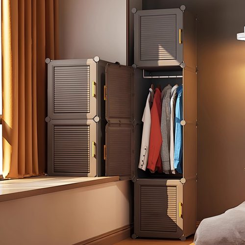 小衣柜简易组装宿舍单人卧室家用出租房用塑料衣橱儿童衣服收纳柜