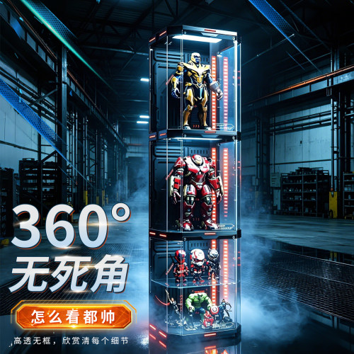 手办高达模型全透明展示收纳柜子