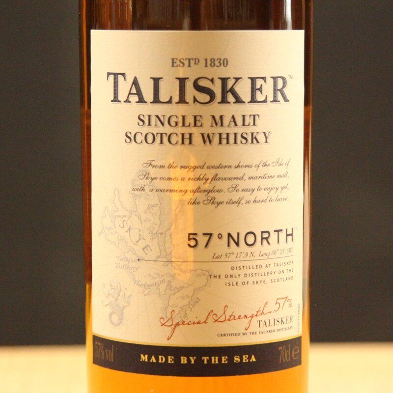 行货正品Talisker/泰斯卡北纬57°单一麦芽苏格兰威士忌700ml裸瓶