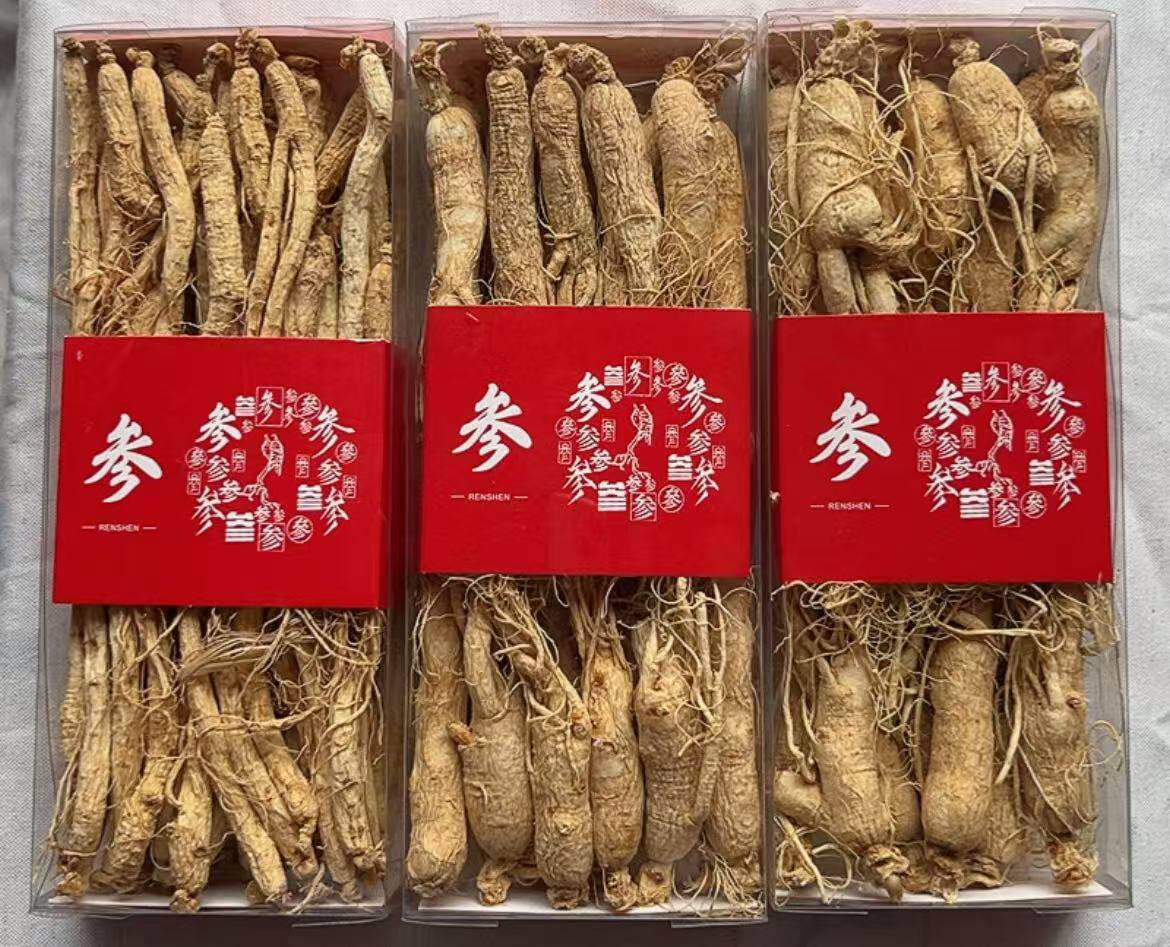 新货礼盒高龄生晒参500g人参长白山非野山参干人参泡酒中药材批发