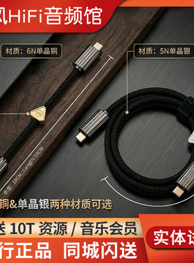 audirect T-3单晶铜/银iPhone苹果安卓TypeC手机小尾巴解码OTG线