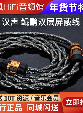 HanSound汉声鲲鹏 旗舰双层屏蔽结构4.4平衡定制耳机发烧升级线