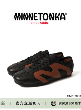 MINNETONKA/迷你唐卡MS70德训鞋女黑色复古透气轻便2026春季新款