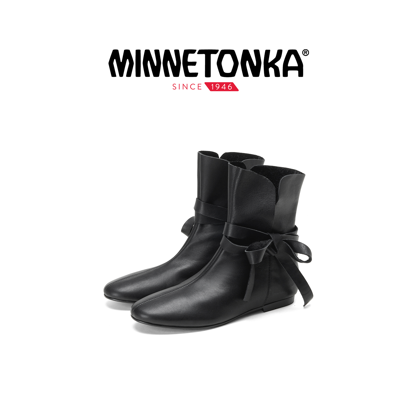 MINNETONKA迷你唐卡 25秋季新款Fusion系列绕带短靴时尚平底女靴