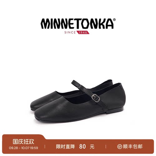 迷你唐卡复古一字扣玛丽珍鞋