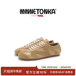 MS70Basic 休闲复古潮流女鞋 Veg 25秋季 Tan薄底德训鞋 MINNETONKA