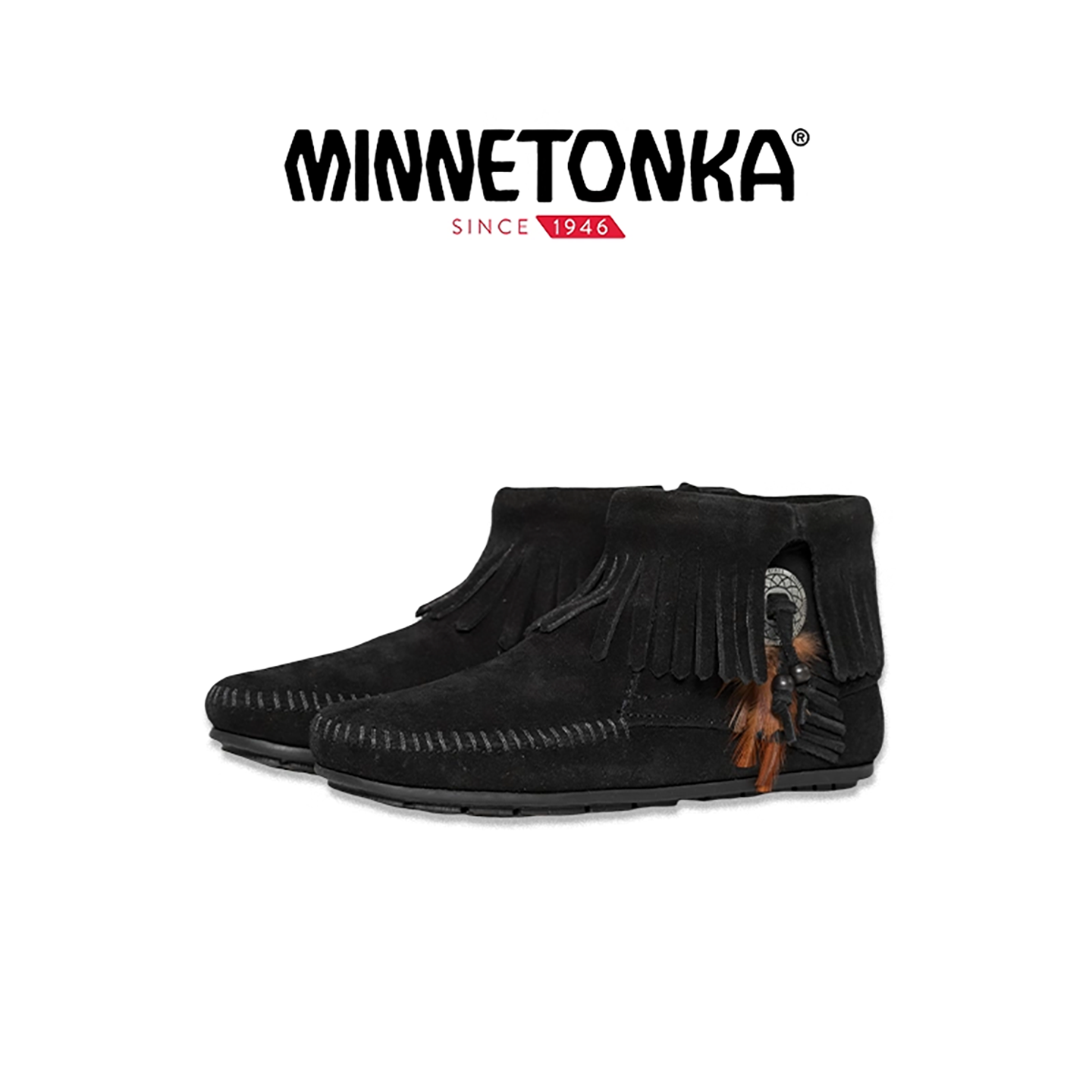 MINNETONKA手工女靴平底百搭