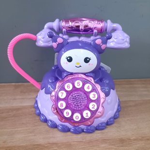 新款儿童电话机复古卡通座机早教益智故事机模式灯光音乐玩具女孩