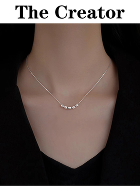 小众轻奢百搭~999纯银转运珠项链