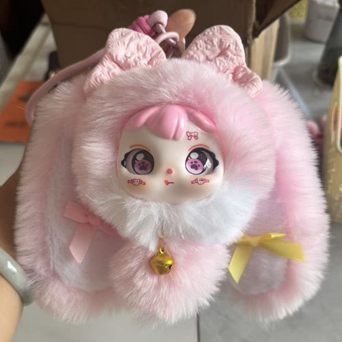卡通毛绒挂件搪胶脸娃娃