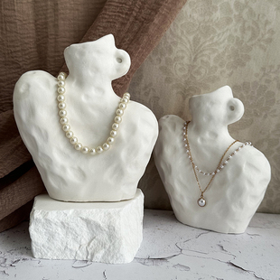 项链展示架高级感艺术美人肩摆件珍珠陈列拍照道具珠宝橱窗首饰架