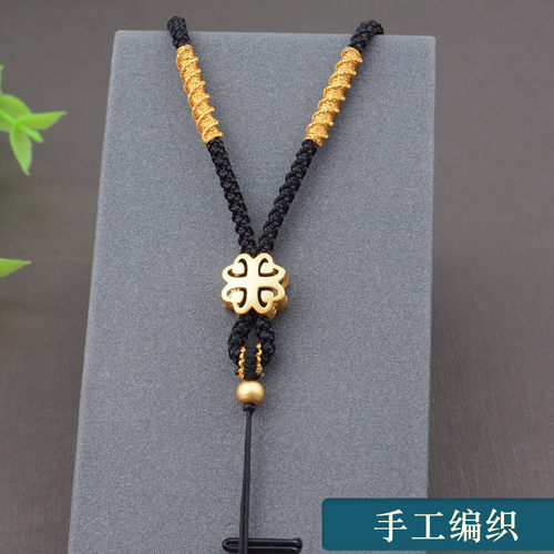 手工编织古法吊坠挂绳黄金挂件绳子和田玉貔貅玉牌项链挂坠绳男女