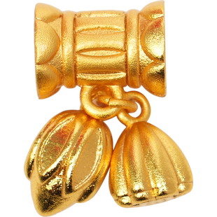 沙金古法两世欢吊坠项链和田玉莲蓬花苞手链配珠diy配件散珠珠子